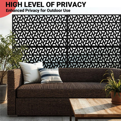 1pc Durable Outdoor Privacy Screen Panel | Galvanized Steel Sheet for Enhanced Privacy and Weather Resistance, Hard Type by HUFY