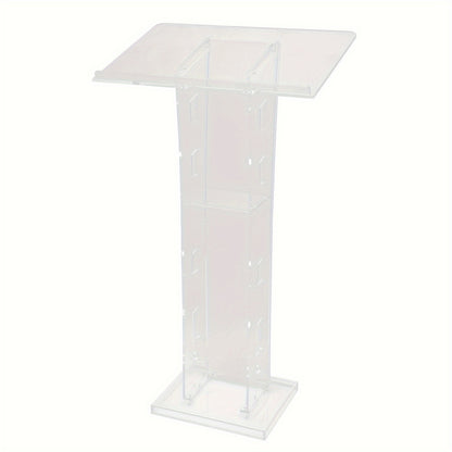 Spreekgestoelte – Lessenaar – Presentatiemeubel – Podium – Katheder – Transparant Acryl – Breukbestendig & Stevige Basis