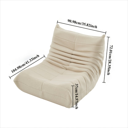 Zitzak – Loungestoel – Floor Chair – Fauteuil – Bean Bag – Oversized Sherpa Stof – Ergonomisch Traagschuim – Lichtgewicht