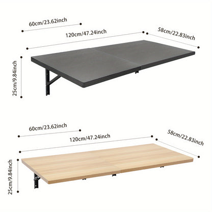 Ruimtebesparende Vouwbare Wandtafel – Opklapbare Werkbank – Muurtafel – Inklapbare Tafel – Klaptafel – Set van 2 – Robuuste Metaal-Hout Constructie – Draagvermogen 226,8 kg