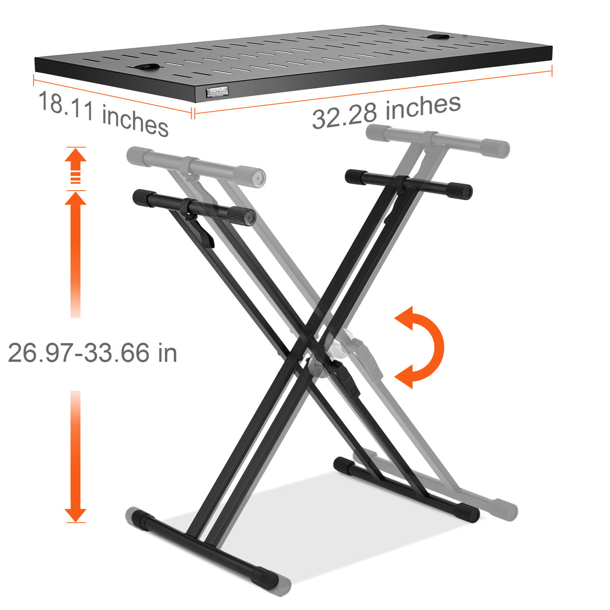 DJ tafel – DJ booth – DJ stand – Muziektafel – Mixer tafel – Verstelbare hoogte – Stabiel legeringsstaal frame
