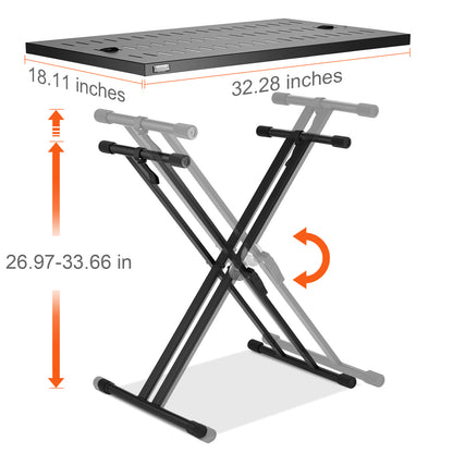 DJ tafel – DJ booth – DJ stand – Muziektafel – Mixer tafel – Verstelbare hoogte – Stabiel legeringsstaal frame