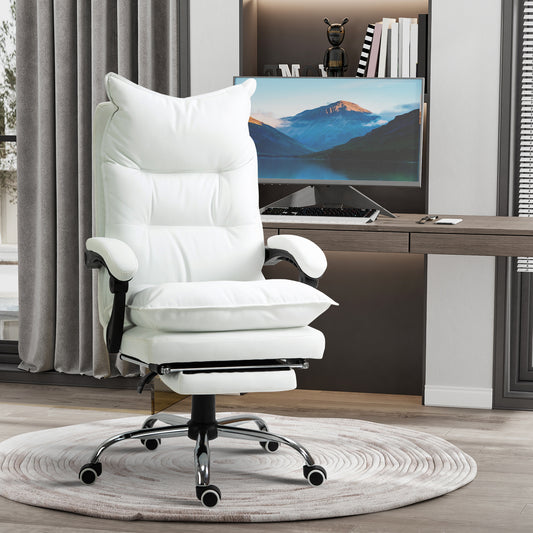 Bureaustoel – Office Chair – Draaistoel – Kantoorstoel – Gaming Stoel – Verstelbare Zithoogte – Ingebouwde Voetensteun – Kunstleer – Zwart