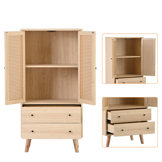 Zijpaneel – Opbergpaneel – Meubeluitbreiding – Kastpaneel – Dressoirzijpaneel – Massief Eikenhout & Spaanplaat – 60 cm Breedte, Met Deuren En Laden
