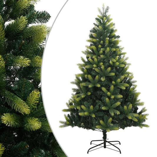 180cm (5'10") Foldable Artificial Christmas Tree with Hinges & Stand - Heavy-Duty Base, Easy Assembly, Sturdy Floor Decoration for Home, Office, Hotel Lobby - Space-Saving Design, No Needed, Lightweight & Sturdy Construction,