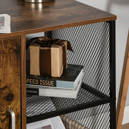 Printerstandaard – Printhouder – Opbergmeubel – Bureaukast – Kantoororganizer – Industriële Vintage Look – 360° Draaibare Wieltjes – Robuust Spaanplaat Met Metaal