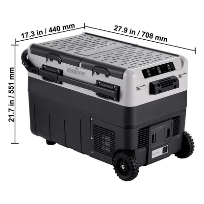 Mobiele Koelvrieskast – Mobiele Koelkast – Draagbare Vrieskast – Autokoelbox – Camping Koelkast – 50 Liter – Snelle Koeling Tot -20°C