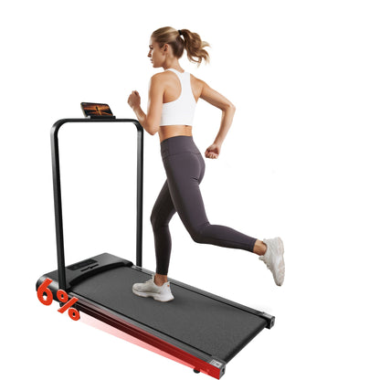 Elektrische Loopband – Wandelmachine – Looptrainer – Fitnessapparaat – Joggingmachine – Compact Design – 6% Hellingshoek – Fluisterstil Met Afstandsbediening – Zwart – Duurzaam Ijzer – Geschikt Voor Onder Bureau
