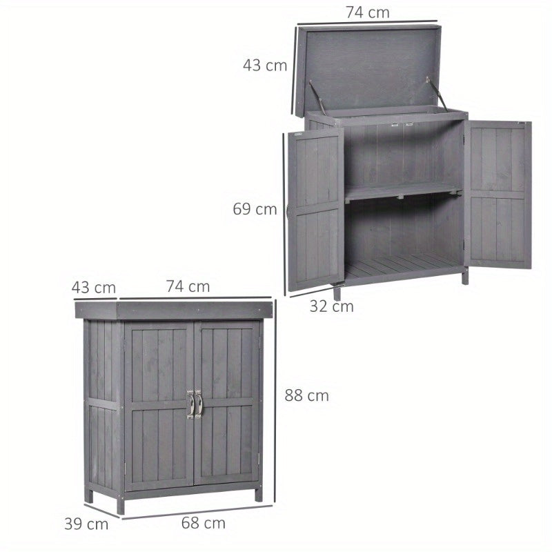 Opbergkast Tuinkast – Tuinberging – Buitenkast – Opbergbox – Tuinopslag – Weerbestendig – Met Combinatieslot – Magnesiumlegering & Ijzer – 74x43x88 cm