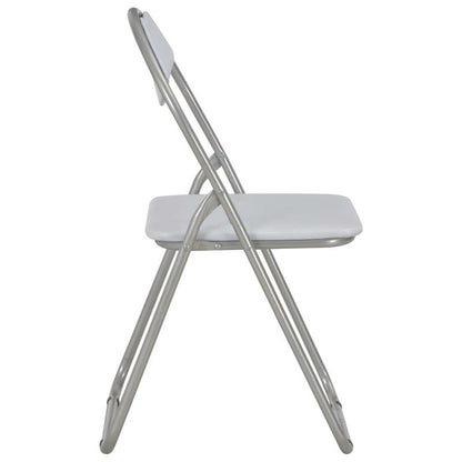 Foldable dining room chairs 6pcs white synthetic leather Relaxing and comfortable, providing you with a relaxing feeling, Compact Seating, Spacesaving Furniture, Minimalist Style, Sleek Design, Easy Maintenance, Multipurpose