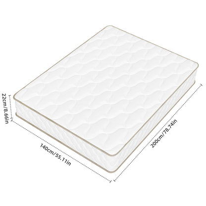 Pocketveringmatras – Matras – Springmatras – 7-Zones Matras – Tweepersoonsmatras – 140x200 cm – 22 cm Dikte – Stil En Comfortabel – Ademend Met Optimale Ondersteuning