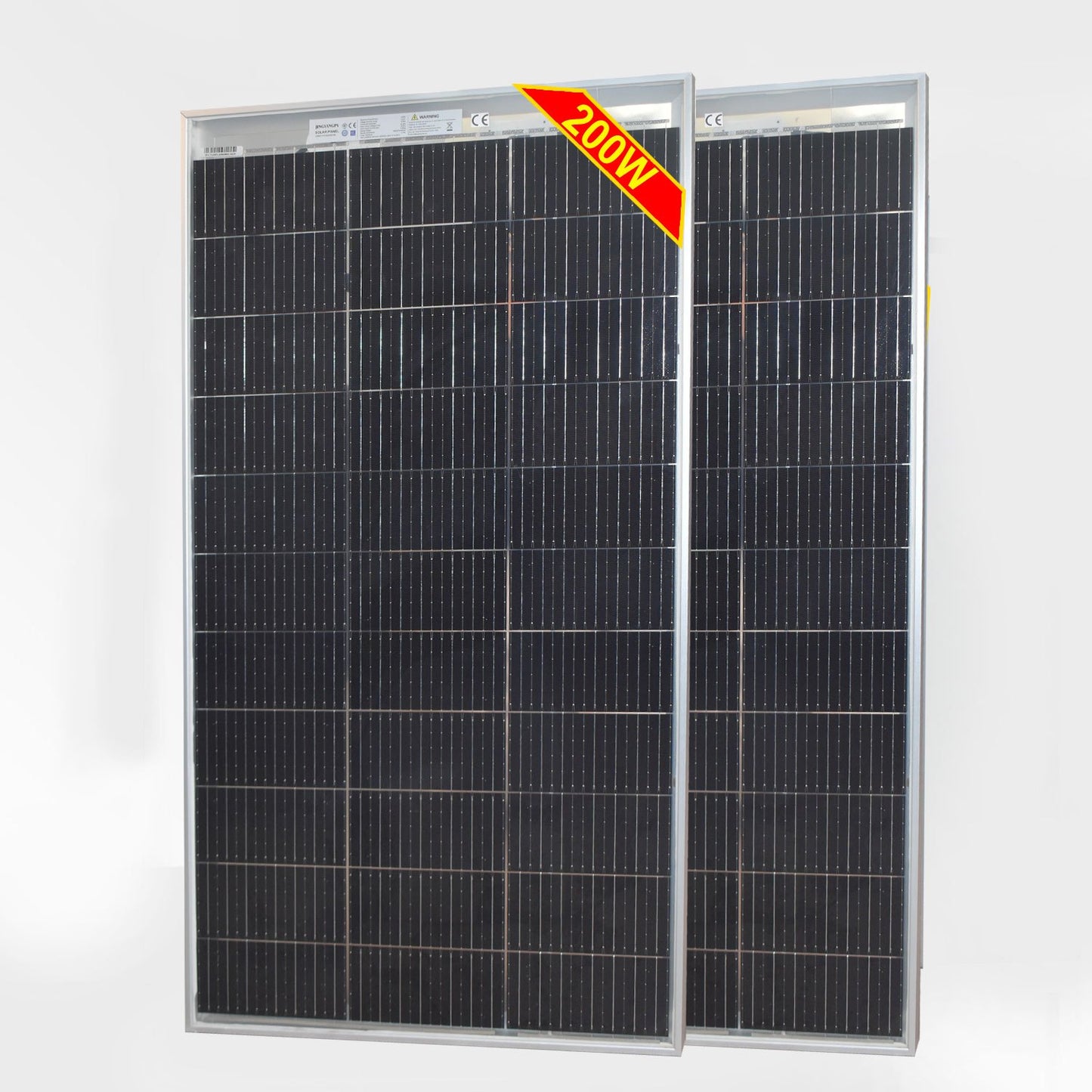 12V Zonnepanelen Set – Solar Panel – Zonnepaneel – PV Module – Photovoltaic Module – Bifaciale Monokristallijne 200W (2x 100W) – Robuust Aluminium Frame – Hoge Energieopbrengst