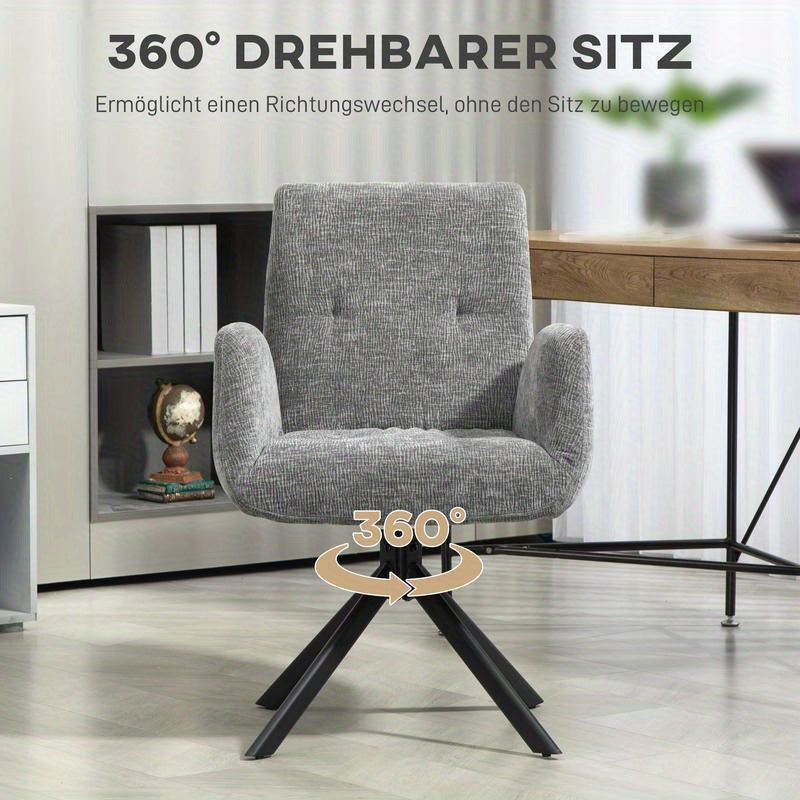Draaifauteuil – Fauteuil – Relaxstoel – Leunstoel – Zithoekstoel – Ergonomisch Design – Zachte Foam Vulling