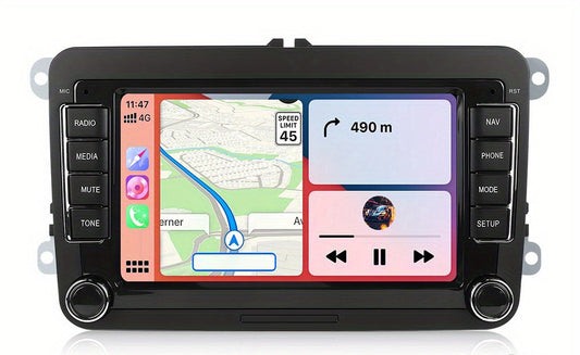 Android Carplay Autoradio – Android Radio – Auto Multimedia Speler – Navigatiesysteem – Draadloos Carplay – 7 Inch HD Scherm – 32-Bands Equalizer