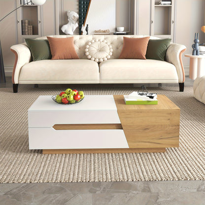 Uitschuiftafel – Salontafel – Klaptafel – Vouwtafel – Eettafel – Verborgen Opbergruimte – Volledig Voorgemonteerd