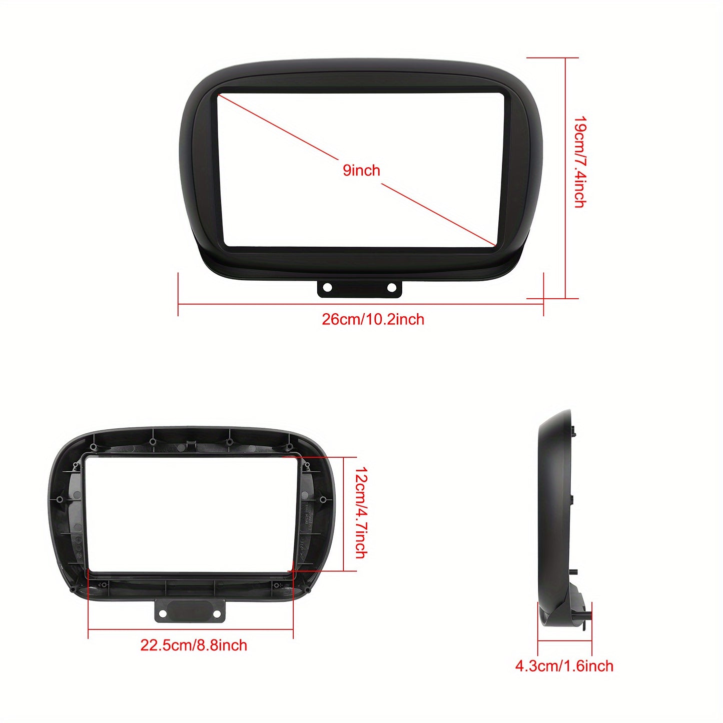 Autoradio FIAT 500X – Android Auto – CarPlay – Multimedia Speler – 2 DIN Radio – 9 Inch Touchscreen – Draadloos GPS & WiFi – AHD Achteruitrijcamera Met Microfoon