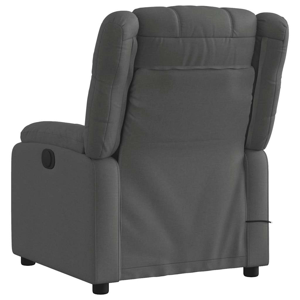 Elektrische Relaxfauteuil – Relaxstoel – Loungefauteuil – Elektrische Stoel – Massagefauteuil – Donkergrijs – 6 Massagepunten – Elektrische Verstelling 135°