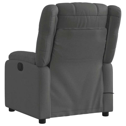 Elektrische Relaxfauteuil – Relaxstoel – Loungefauteuil – Elektrische Stoel – Massagefauteuil – Donkergrijs – 6 Massagepunten – Elektrische Verstelling 135°