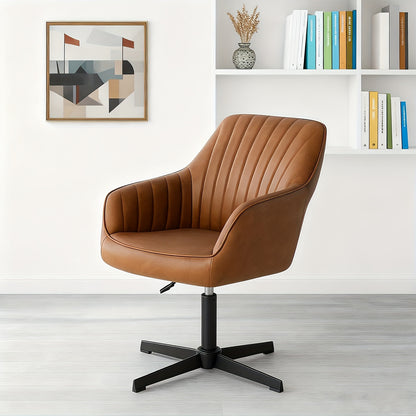Bureaustoel – Werkstoel – Kantoorstoel – Studiekamerstoel – Draaistoel – Verstelbare Hoogte – Ergonomische Lendensteun – Stevig Metalen Frame – Max 135 Kg