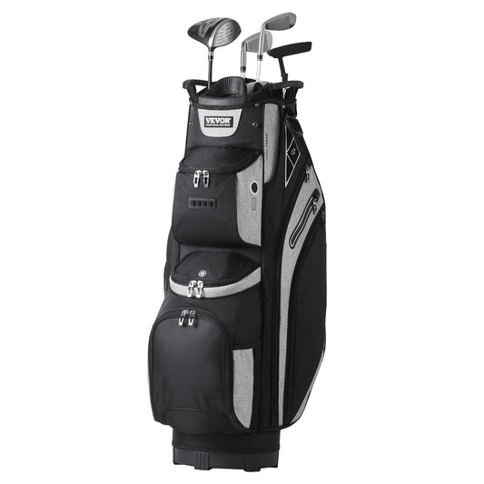 Golftas – Golf Bag – Golfstand – Golf Carrybag – Golftrolleytas – 14-vaks Organizer Divider – Stevig 600D Polyester
