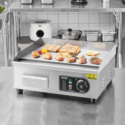 Bakplaat – Grillplaat – Tafelgrill – Gourmetplaat – Elektrische Plancha – 2800W Vermogen – Instelbare Temperatuur 50-300°C