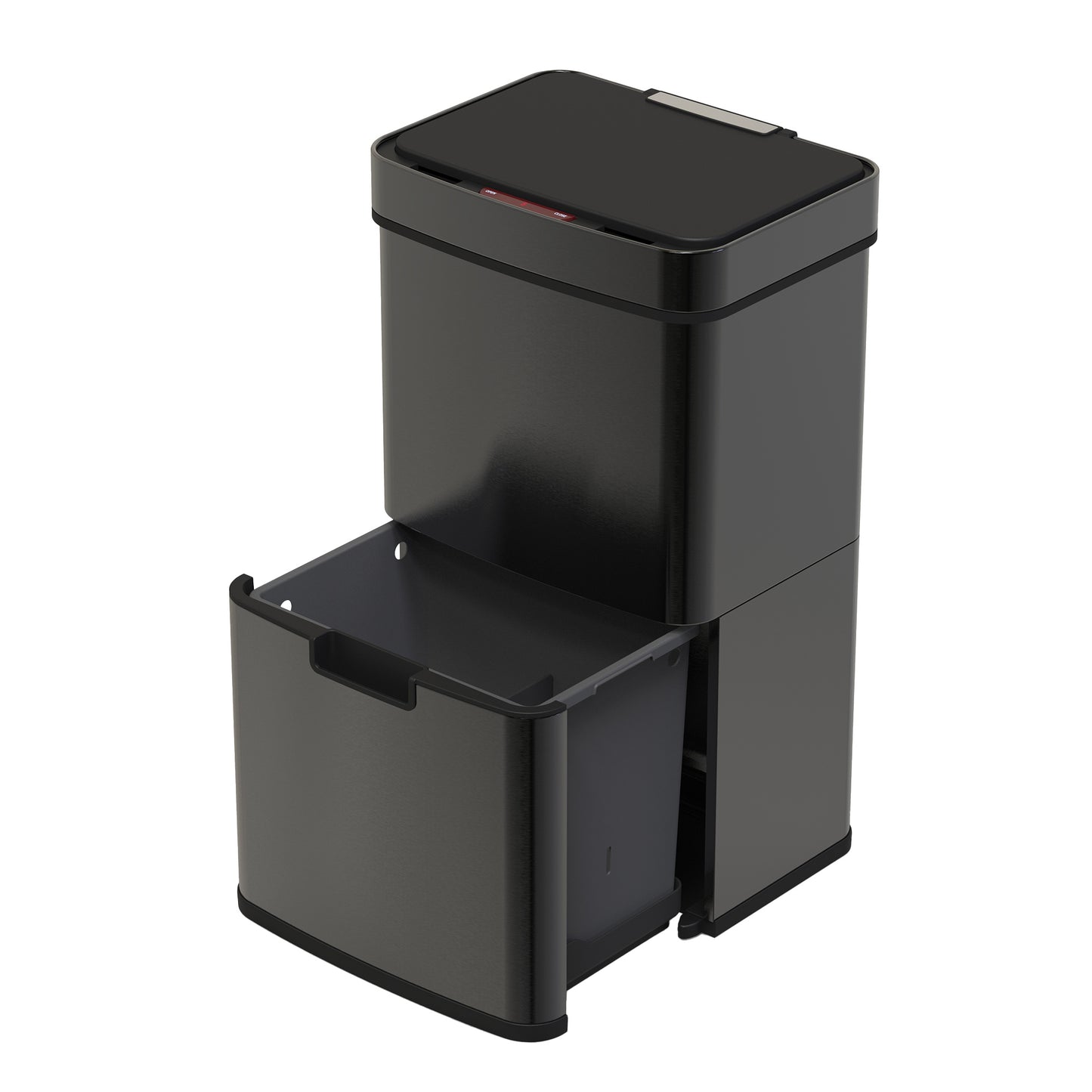 Automatische Afvalbak – Prullenbak – Vuilnisbak – Afvalcontainer – Afvalscheider – 75 Liter Inhoud – Contactloos Openen Met Infrarood Sensor – Stil Sluitend Met Geurbestrijding – Roestvrij Stalen Wit Mat