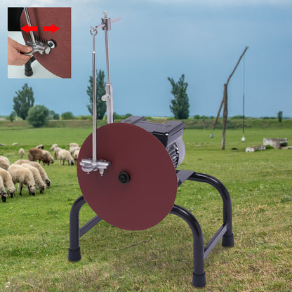 Schaar Slijpmachine – Schapenmes Slijper – Scheermes Slijper – Schaarslijper – Mes Slijpmachine – Zelfklevende Schuurband – Robuust Stalen Frame – Zilverkleurig