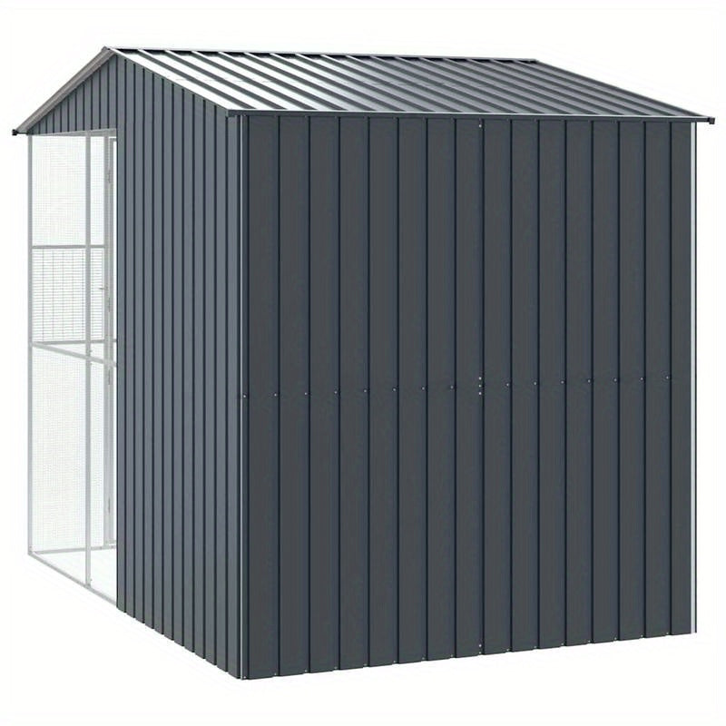 Vogelkooi – Vogelvolière – Papegaai Kooi – Exotenkooi – Buitenkooi – Gegalvaniseerd Staal – Roestbestendige Coating – 215x310x247 cm – Robuuste Constructie – Geschikt Voor Buitengebruik
