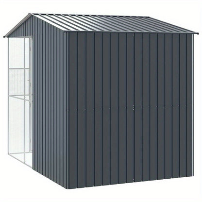 Vogelkooi – Vogelvolière – Papegaai Kooi – Exotenkooi – Buitenkooi – Gegalvaniseerd Staal – Roestbestendige Coating – 215x310x247 cm – Robuuste Constructie – Geschikt Voor Buitengebruik