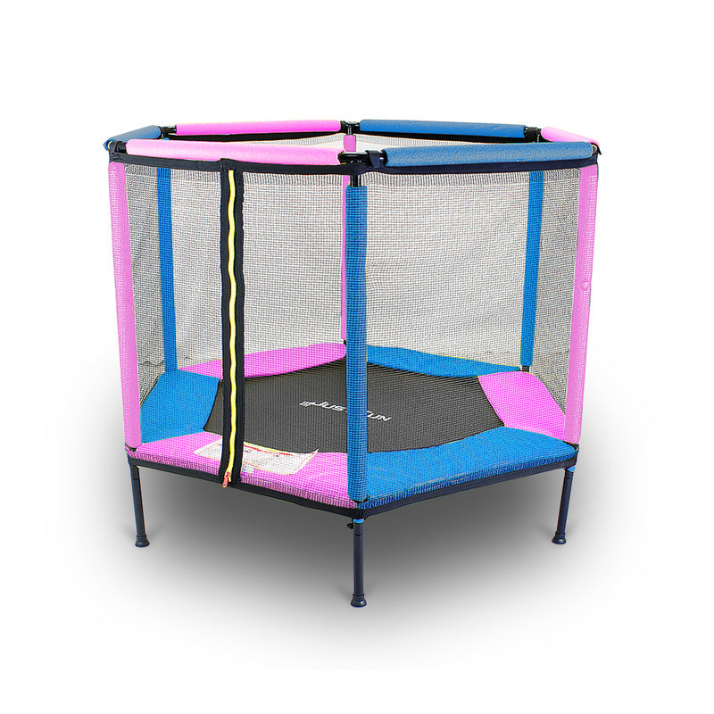 Trampoline – Springkastelen – Springmat – Kindertrampoline – Buitenspeelgoed – Ø 140 cm – Inclusief Veiligheidsnet – UV- en Waterbestendig