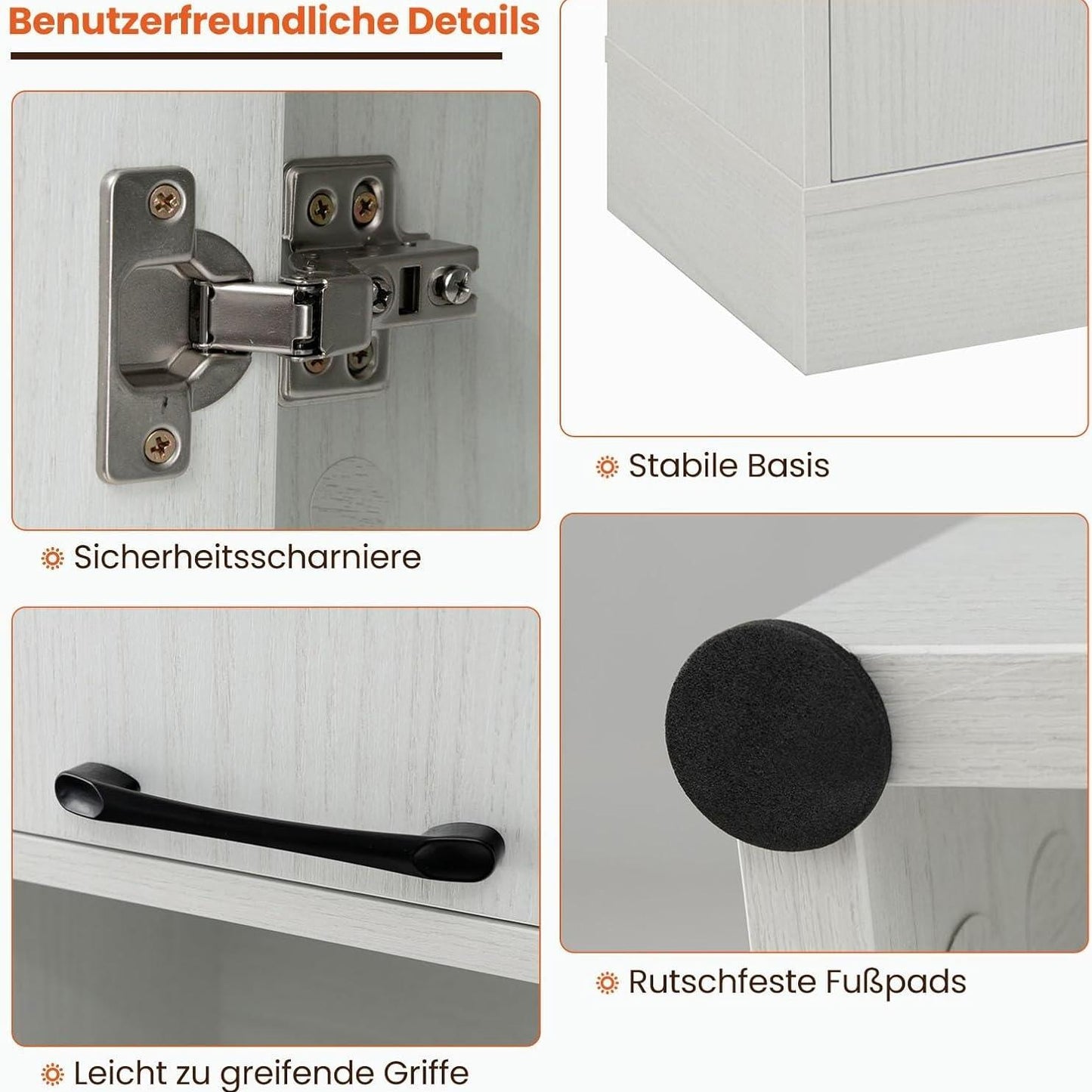 Keukenkast – Opbergkast – Buffetkast – Bovenkast – Onderkast – 190 cm Hoog – Lichtgrijs Mat Houtnerf