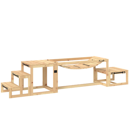 Honden Agility Set – Honden Trainingsset – Hondenspeelgoed – Agility Obstakel – Honden Hindernis – Massief Vurenhout – Geschikt Voor Middelgrote Tot Grote Honden Tot 40 Kg