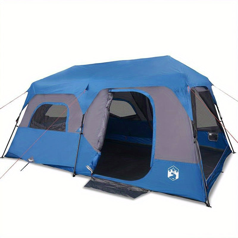 Campingtent – Kampeertent – Familietent – Glamping Tent – Outdoor Tent – Ruim voor 9 Personen – Waterafstotend Polyester – Glasvezel Frame