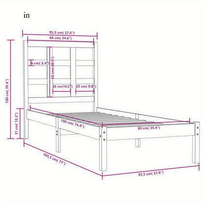 Eenpersoonsbed – Kinderbed – Logeerbed – Slaapbank – Opklapbed – Massief Houten Bed – 90x190 cm – Duurzaam Hardhout – Compleet Gemonteerd