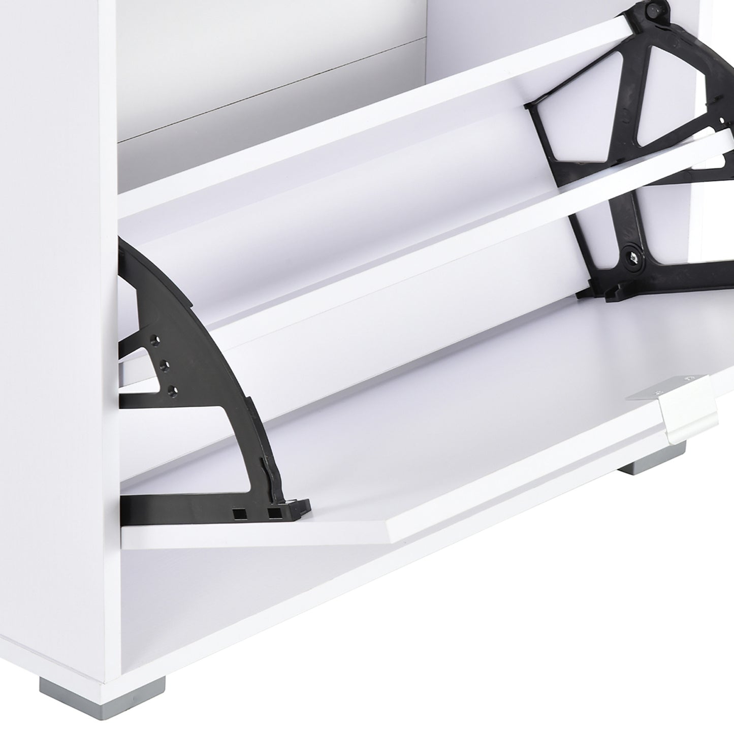 Schoenenkast – Schoenopberger – Schoenrek – Schoenopbergmeubel – Schoenenkastje – 3 Vouwdeuren – Lacquered Wit MDF