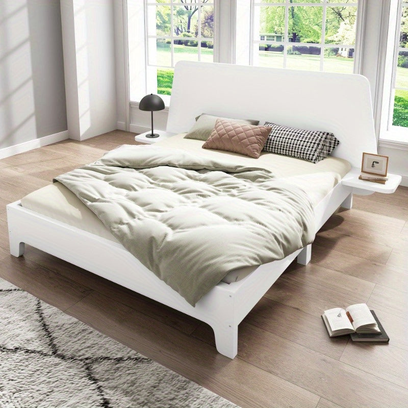 Bedframe – Tweepersoonsbed – Platformbed – Opbergbed – Modern bed – Ruimtebesparend ontwerp – 160x200 cm – Stevige Niet-Houten Constructie