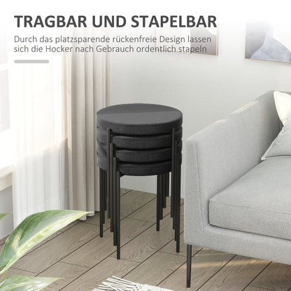 Eetkamerstoel – Stoel – Keukenstoel – Zitstoel – Stapelbare Stoel – Velvet Zitting – Metalen Poten – Compact 41,5x41,5x46 cm – Zwart