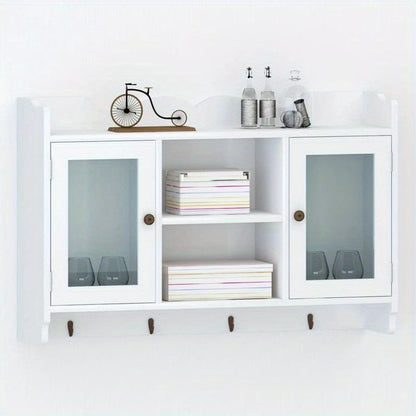Wandkast – Opbergkast – Vakkenkast – Hangkast – Dichte Kast – MDF Materiaal – Strak Wit Design