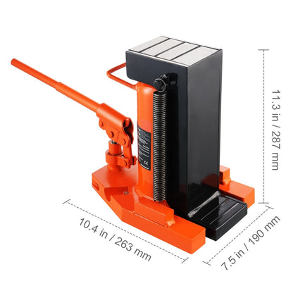 Krik – Potkrik – Heftol – Hydraulische Krik – Hydraulische Potkrik – 10 Ton Hefvermogen – Verstelbare Hoogte 2-17,3 cm