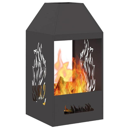 Vuurkorf Zwart 50 x 50 x 100cm Koudgewalst staal This stylish rectangular outdoor fire pit provides warmth and ambiance on chilly evenings. It's built to last, so you don't have to worry about wear and tear. It's the perfect