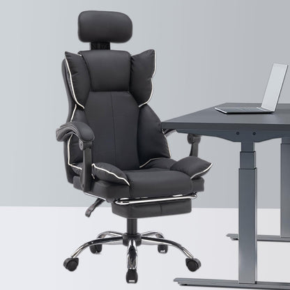 Executive Office Chair with Foot Rest High Back Office Chair Computer Gaming Chairs Black