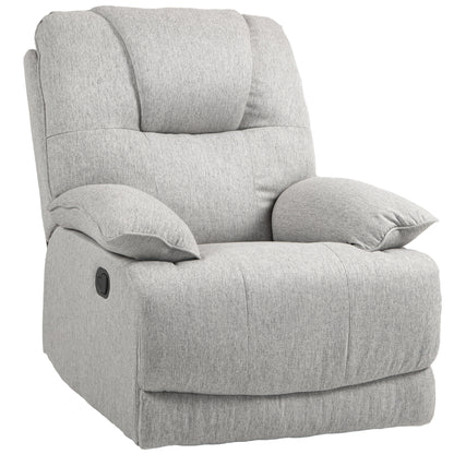 Relaxfauteuil – Relaxstoel – Loungestoel – Verstelbare Fauteuil – TV-stoel – Verstelbare Rugleuning Tot 145° – Pocketvering Kern & Linnenlook Stof – Grijs