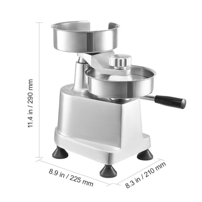 Hamburgerpers – Burger Maker – Patty Vormer – Vlees Burger Pers – Hamburger Maker – 3 Maten (10/13/15 cm) – Geanodiseerd Aluminium & RVS – Instelbare Dikte