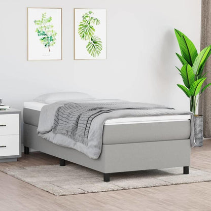 Bed frame without Mattress Grigio Chiaro 80x200cm Tissue Practical, removable, suitable for all seasons, Spacesaving Bed, Versatile Bedding, Stylish Bed Frame, Modern Bedroom, Easy Assembly, Lightweight Construction, Slatted