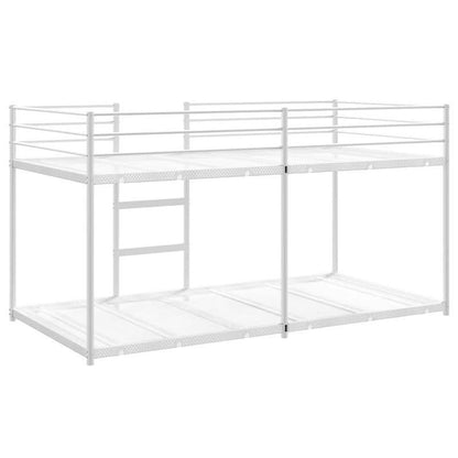 Hoogslaper – Stapelbed – Kinderbed – Mezzanine – Zolderbed – Wit – Stalen Frame – 75x190 cm