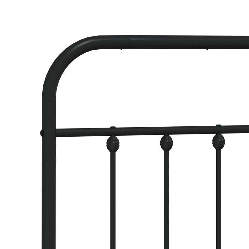 Bed frame with Black Metal Headboard 120x200cm