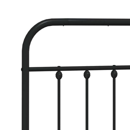 Bed frame with Black Metal Headboard 120x200cm