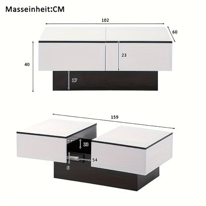 Bankstel – Zitbank – Sofa – Slaapbank – Loungeset – Modern Wit – Uitklapbare Tafel – Opbergruimte – Lichtgewicht Bamboe Kunststof