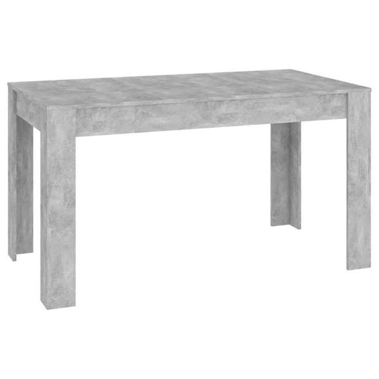 Eettafel – Keukentafel – Tafel – Eetkamertafel – Houten Tafel – Cementgrijs Blad – Hardhout – 140x74,5x76 cm – Weerbestendig – Uitschuifbaar
