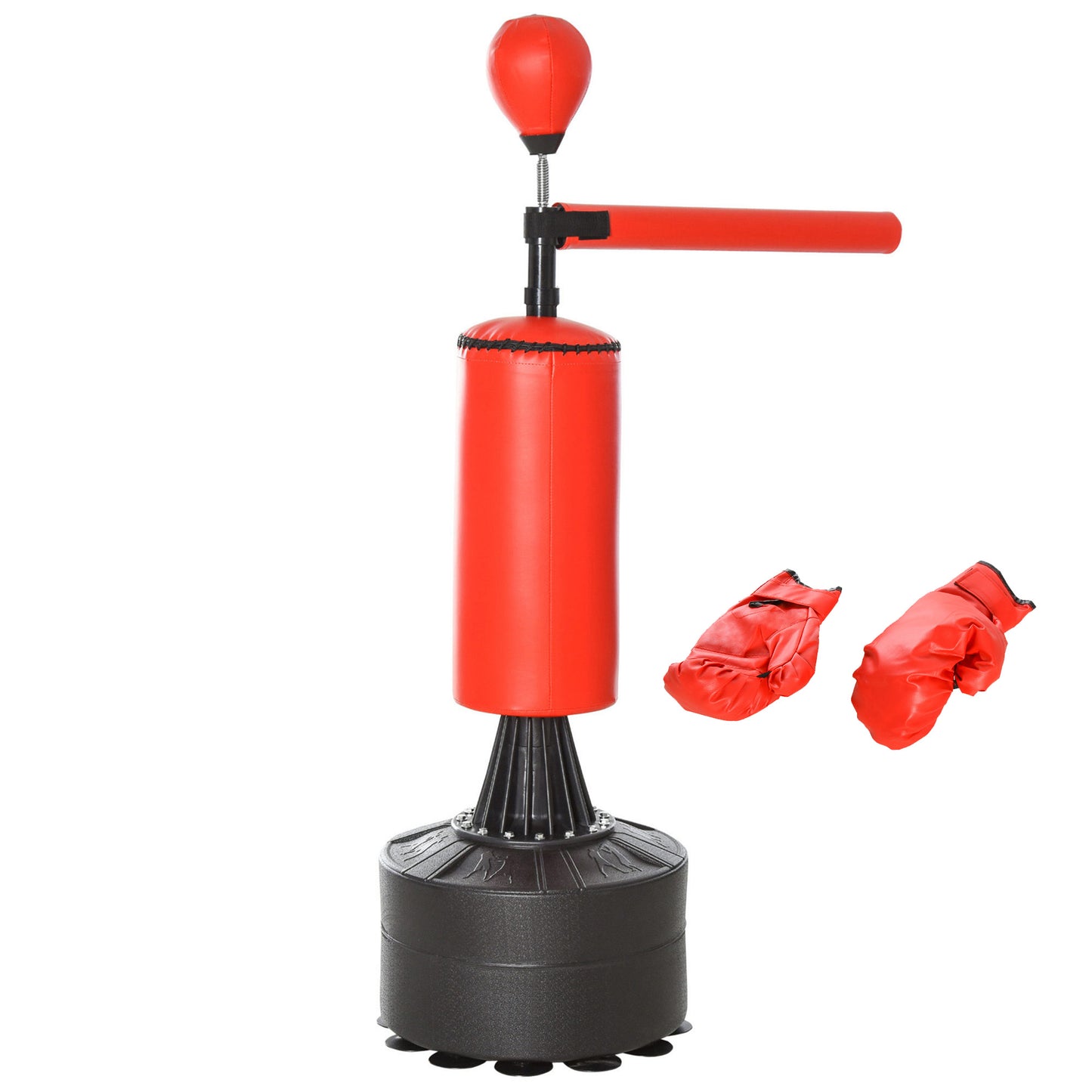 Bokszak – Boksbal – Boksmachine – Boksstandaard – Boksset – Verstelbare Hoogte 155-205 cm – Duurzaam PU Materiaal